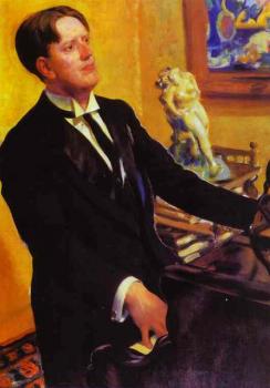 鮑裡斯 尅斯托依列夫 Portrait of the Composer D.V. Morozov 鮑裡斯 尅斯托依列夫 Portrait of the Composer D.V. Morozov